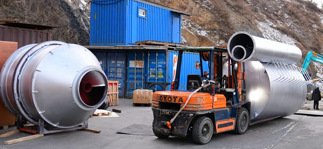 Транспортировка асфальтового завода